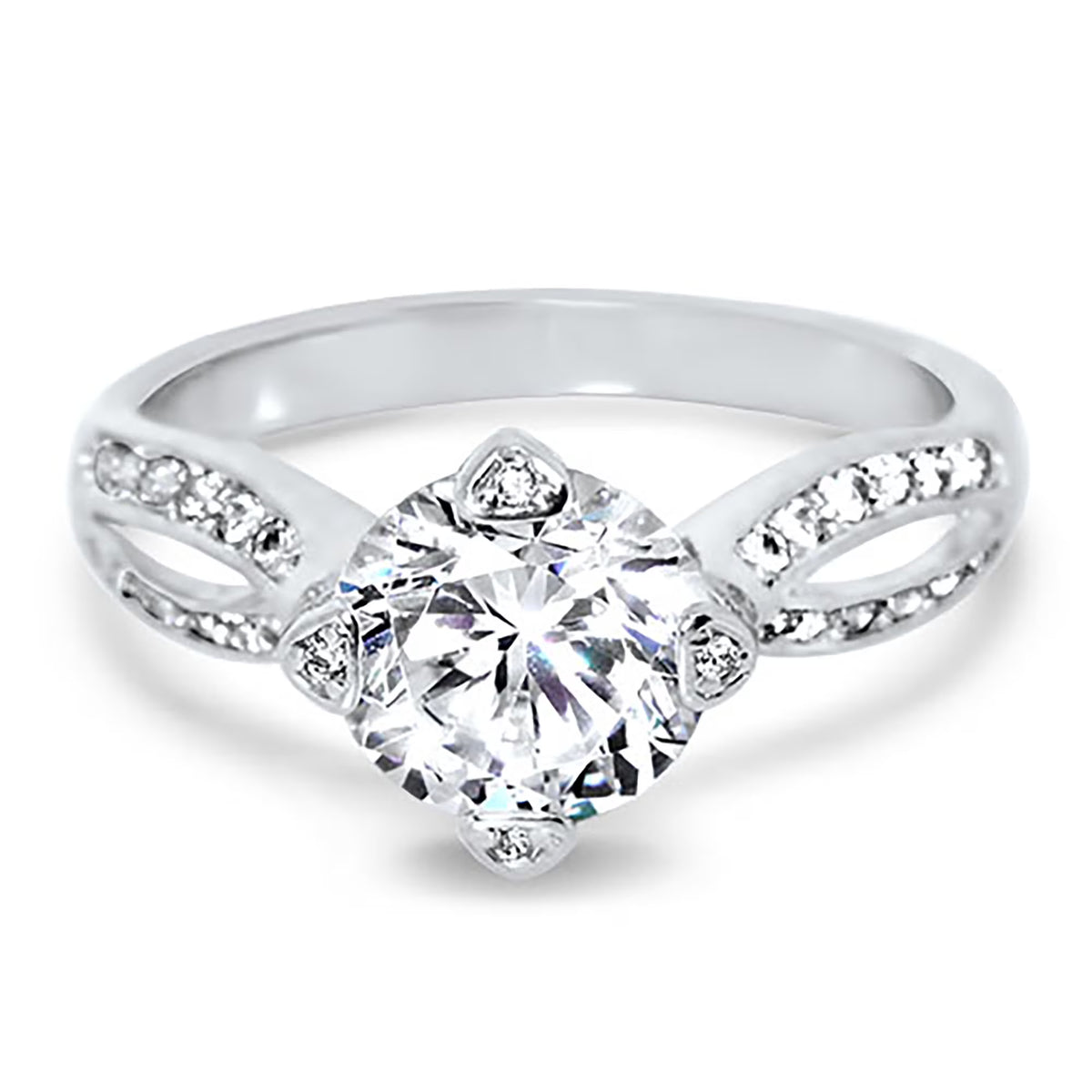 1.25 Carat Round Brilliant CZ Engagement Ring Size 7 K550