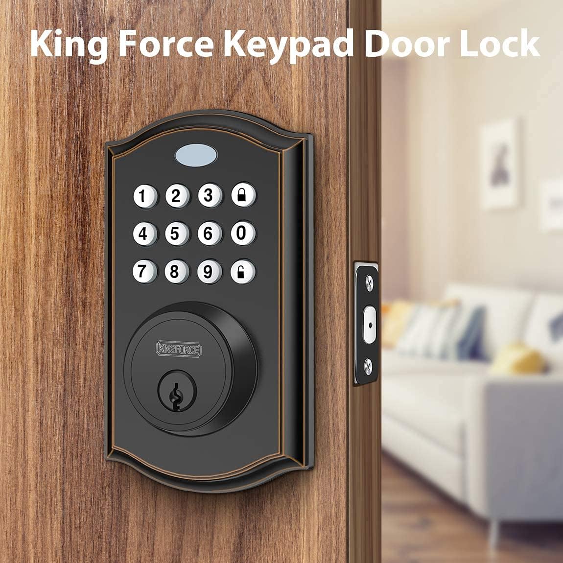 Keypad Deadbolt Lock, Keyless Entry Door Lock, Electronic Deadbolt, Pack of 2 K195