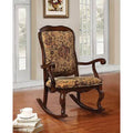 Rocking Chair in Fabric and Cherry Canora Grey B741475