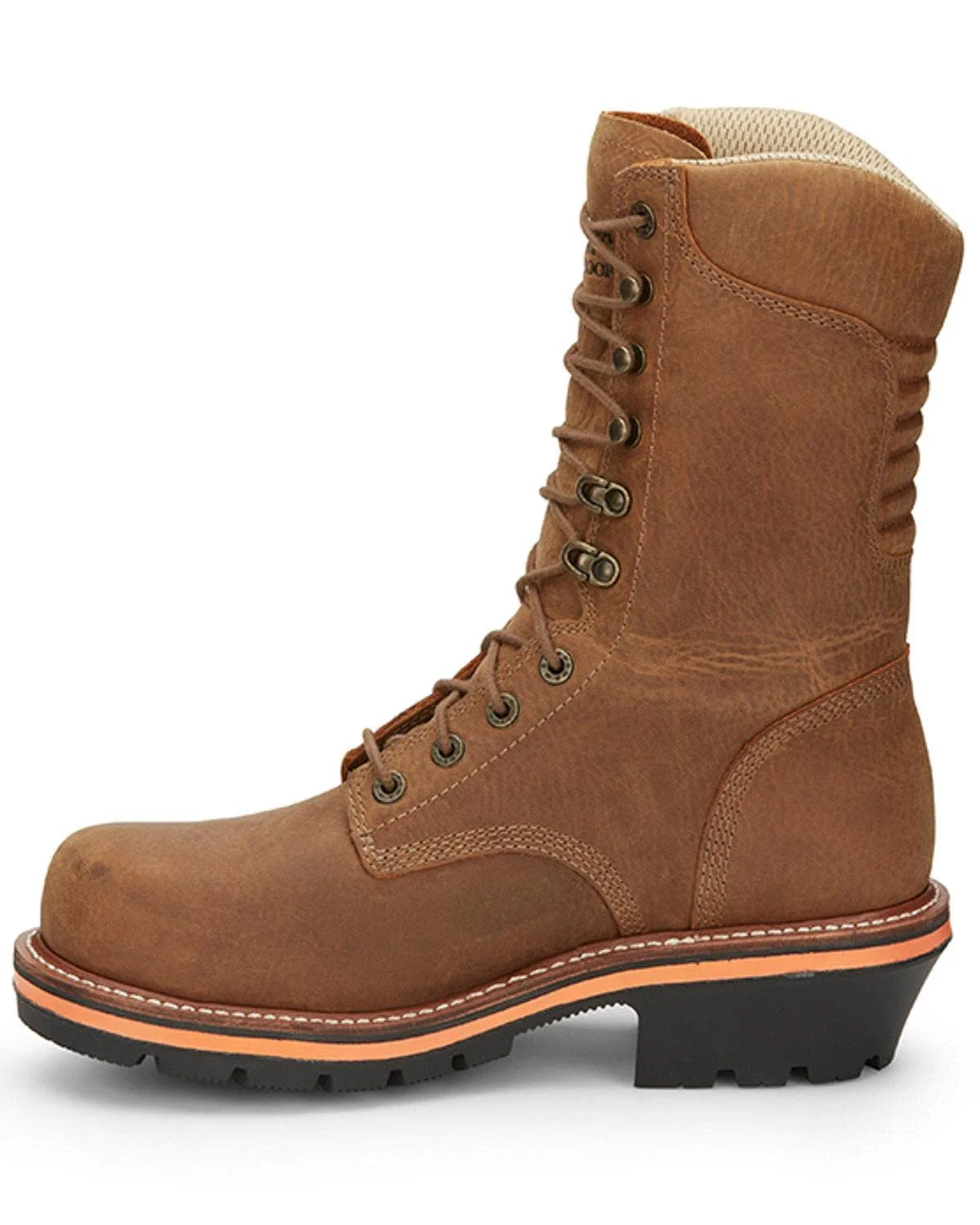 Brown Waterproof Composite Toe Insulated Lace-Up Work Boots C448180