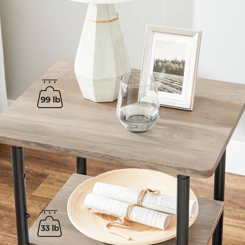 3-Tier Printer Stand with Wheels and Adjustable Table Top L248