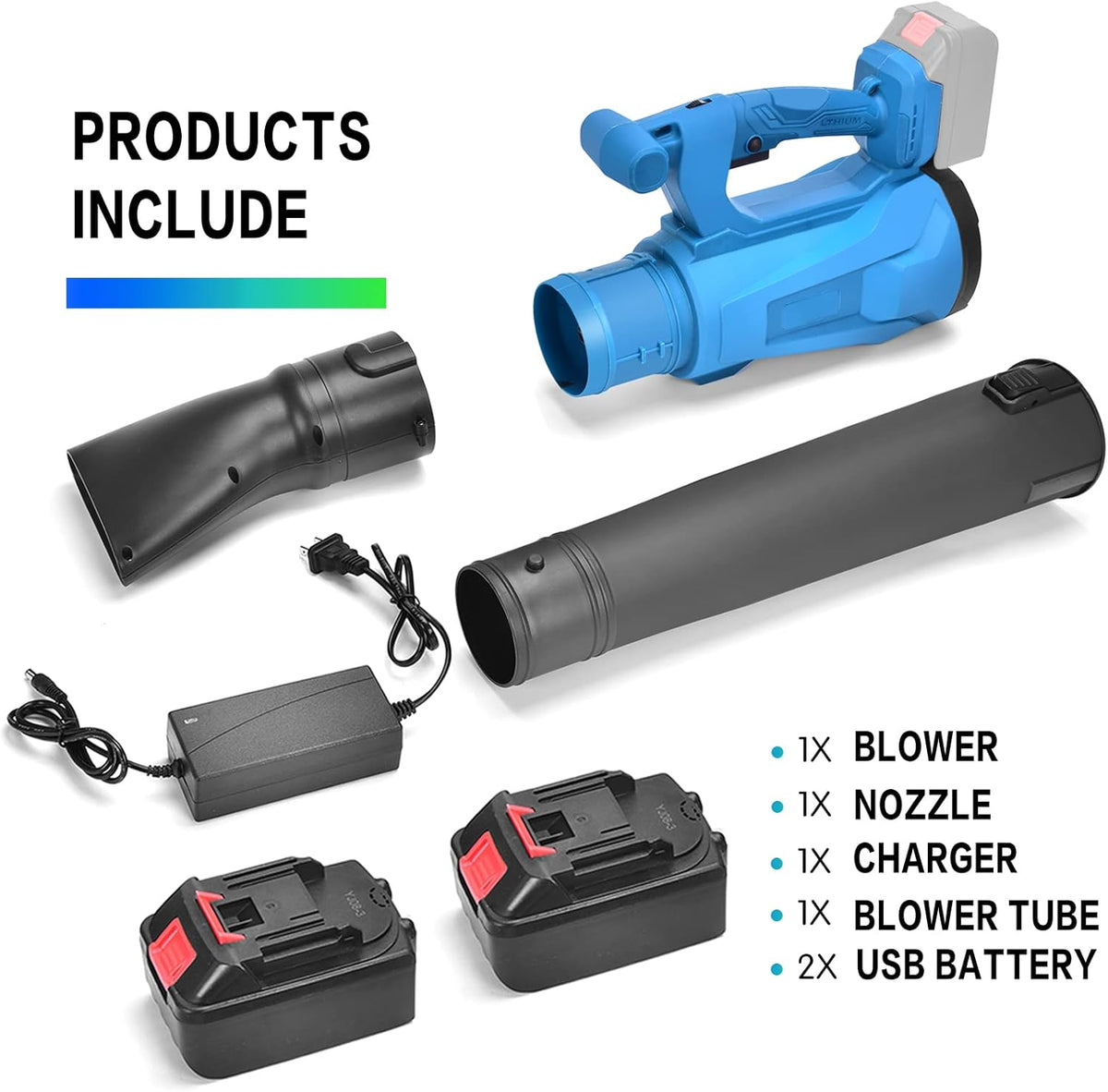 Cordless Electric Leaf Blower with 4.0Ah Battery & Charger H818116
