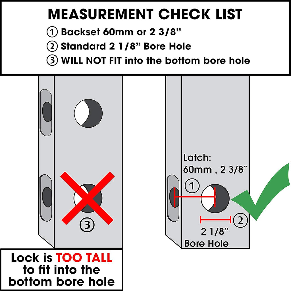 Mechanical Push Button Lever Lock, 60mm Backset, 13 Digit Keypad, Satin Chrome T966