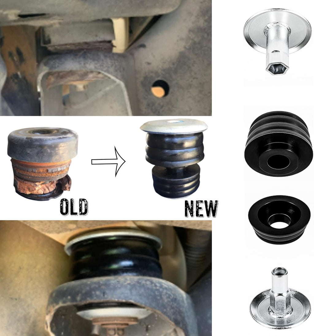 Polyurethane Body Mount Bushing Kit with Steel Sleeves and Hardware E65409