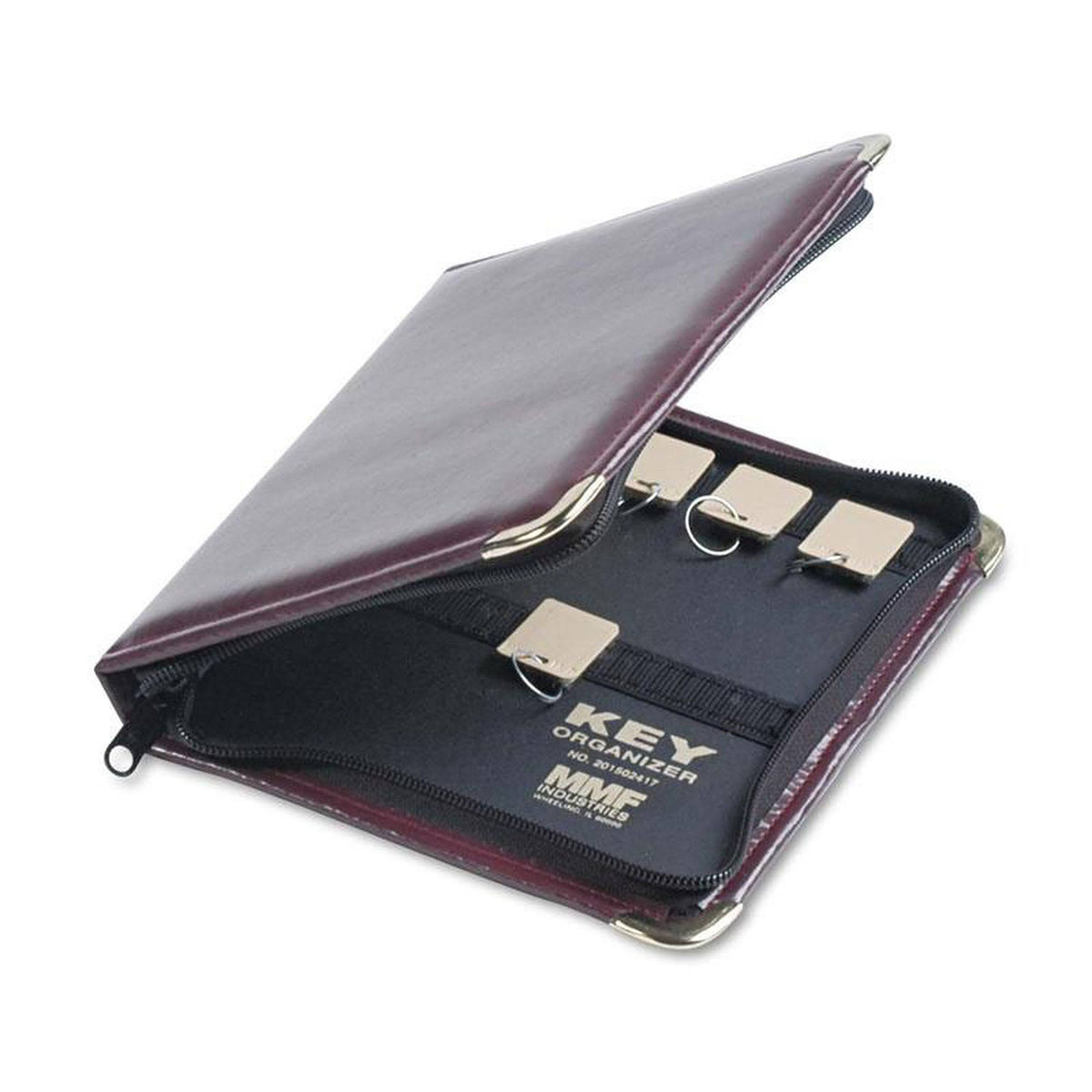 24-Key Zippered Key Case, Burgundy J15617