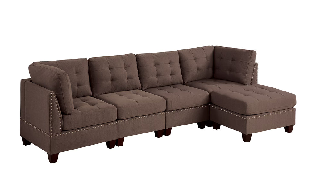 3 Pcs Modular Sofa Set Gray Y74038