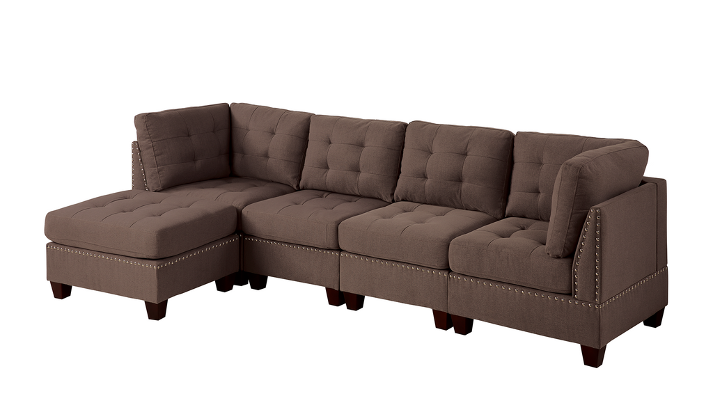 3 Pcs Modular Sofa Set Gray Y74038