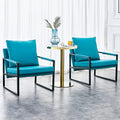 Brown PU Leather Accent Chair with Metal Frame F2273