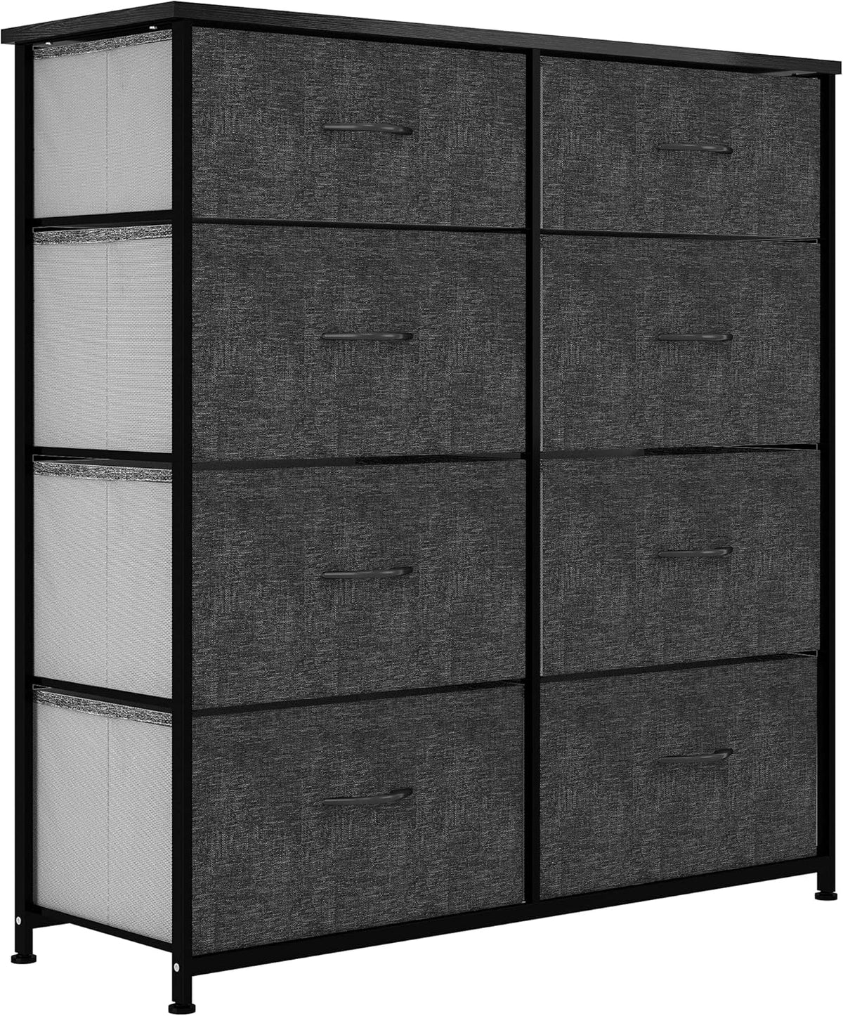 Gray 8 Drawer Fabric Dresser with Steel Frame O701849