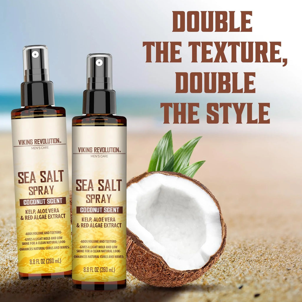Sea Salt Spray for Hair, Coconut, 8 oz, 2 Packs X201