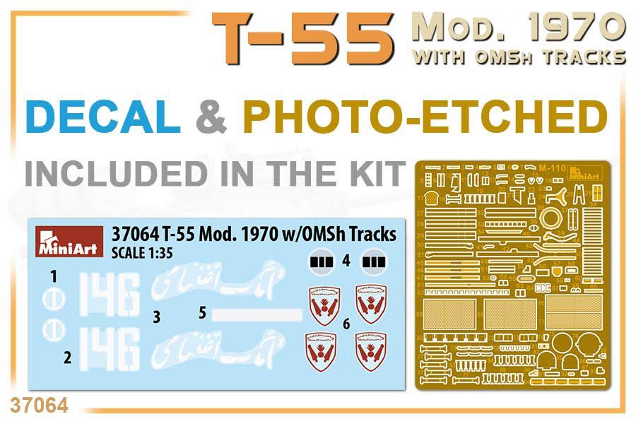 1/35 Scale T-55 Mod. 1970 Model Kit I498506