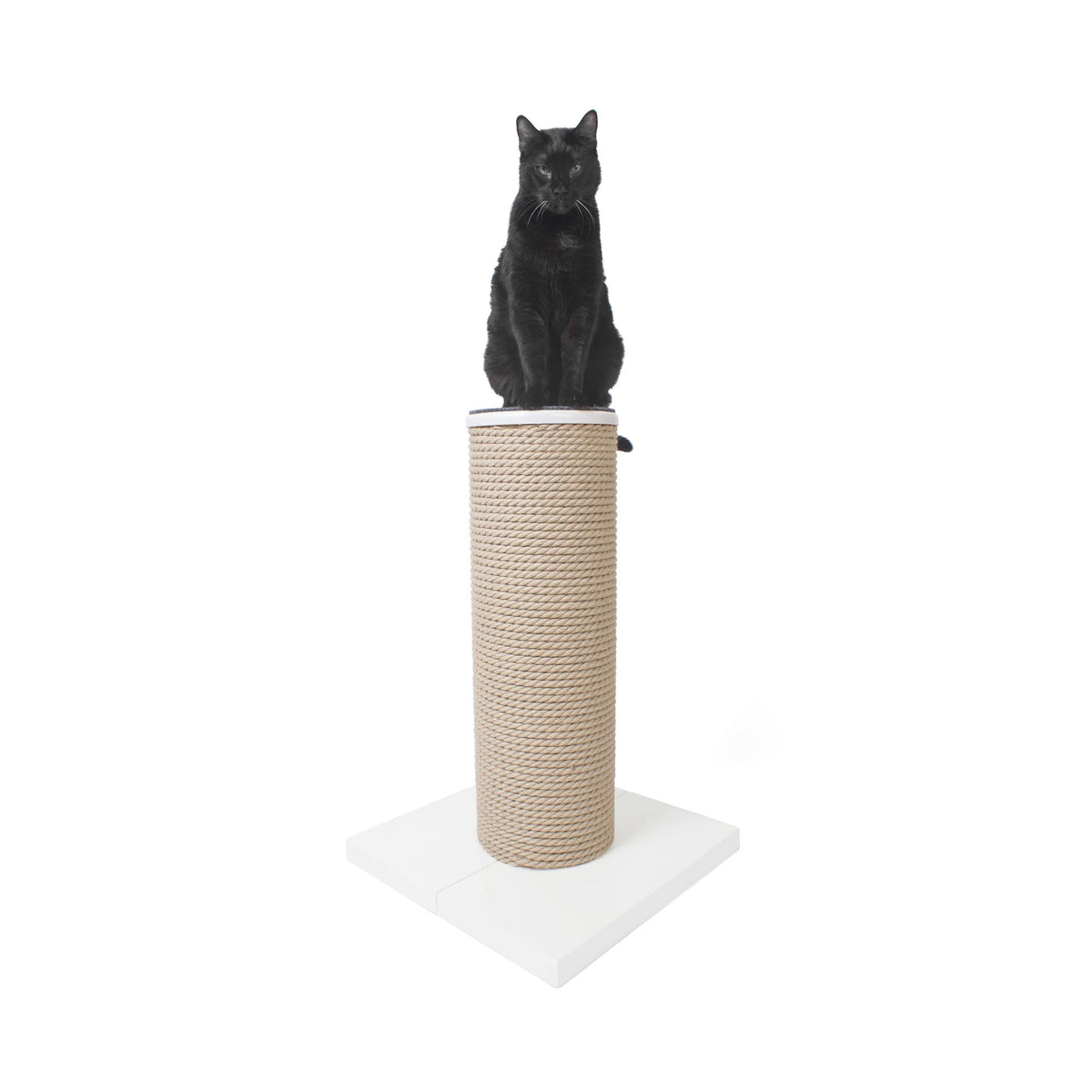 Oversized Jute Cat Scratcher and Perch, White M15580