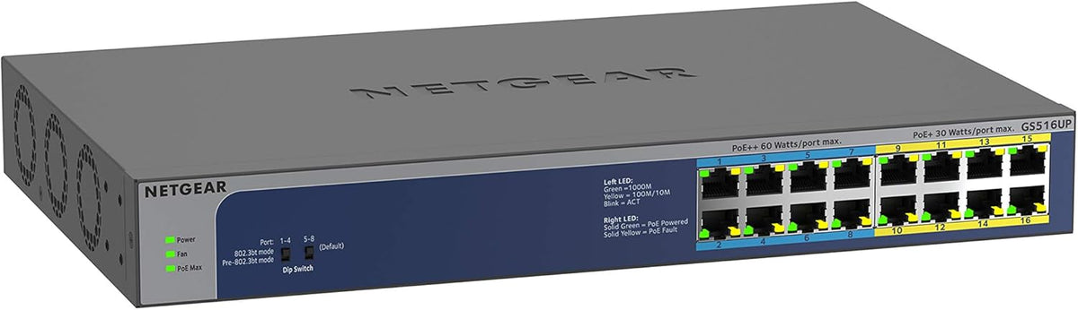 8-Port Gigabit Ethernet Unmanaged PoE Switch with 8 x PoE+ @ 123W J61592