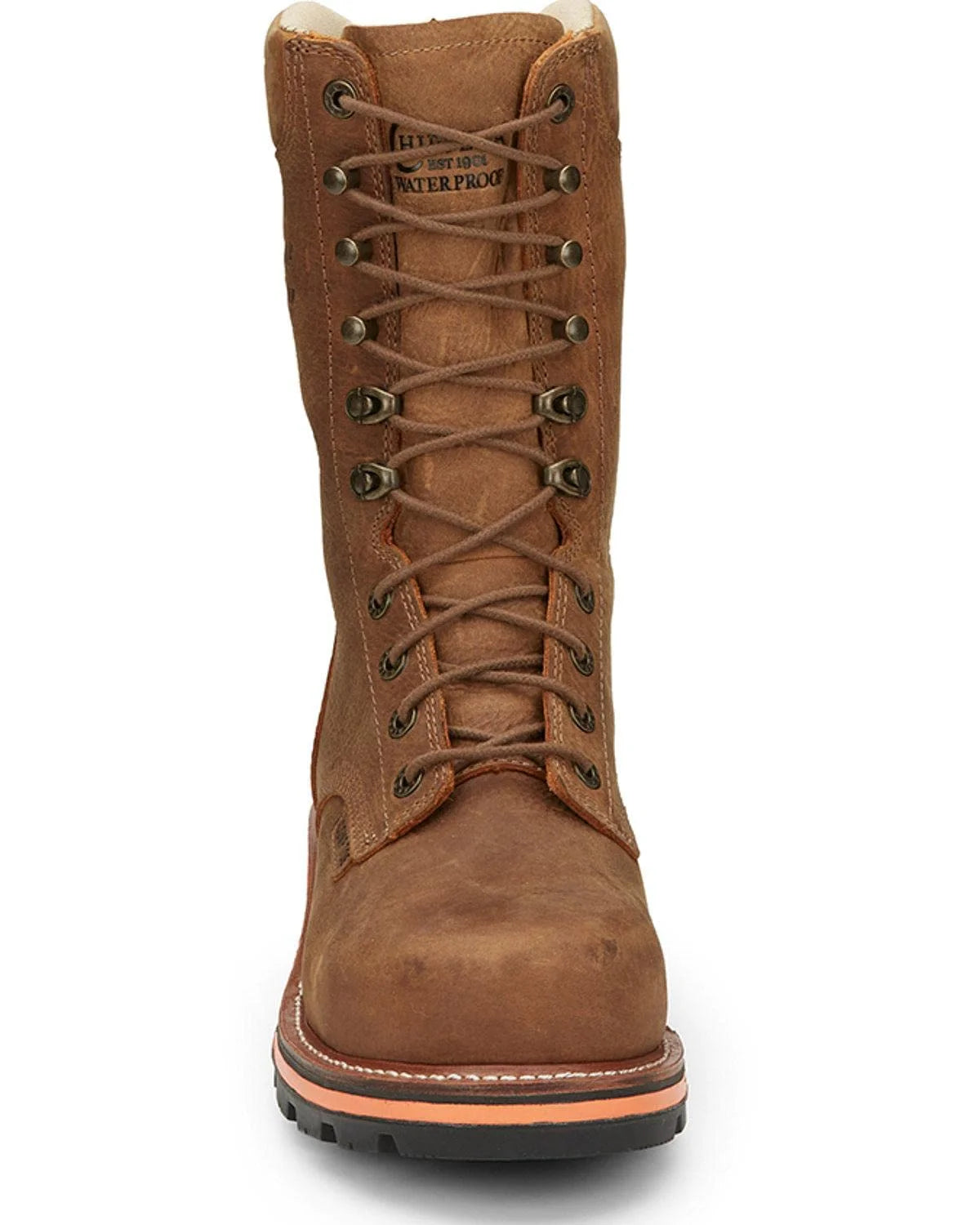 Brown Waterproof Composite Toe Insulated Lace-Up Work Boots C448180
