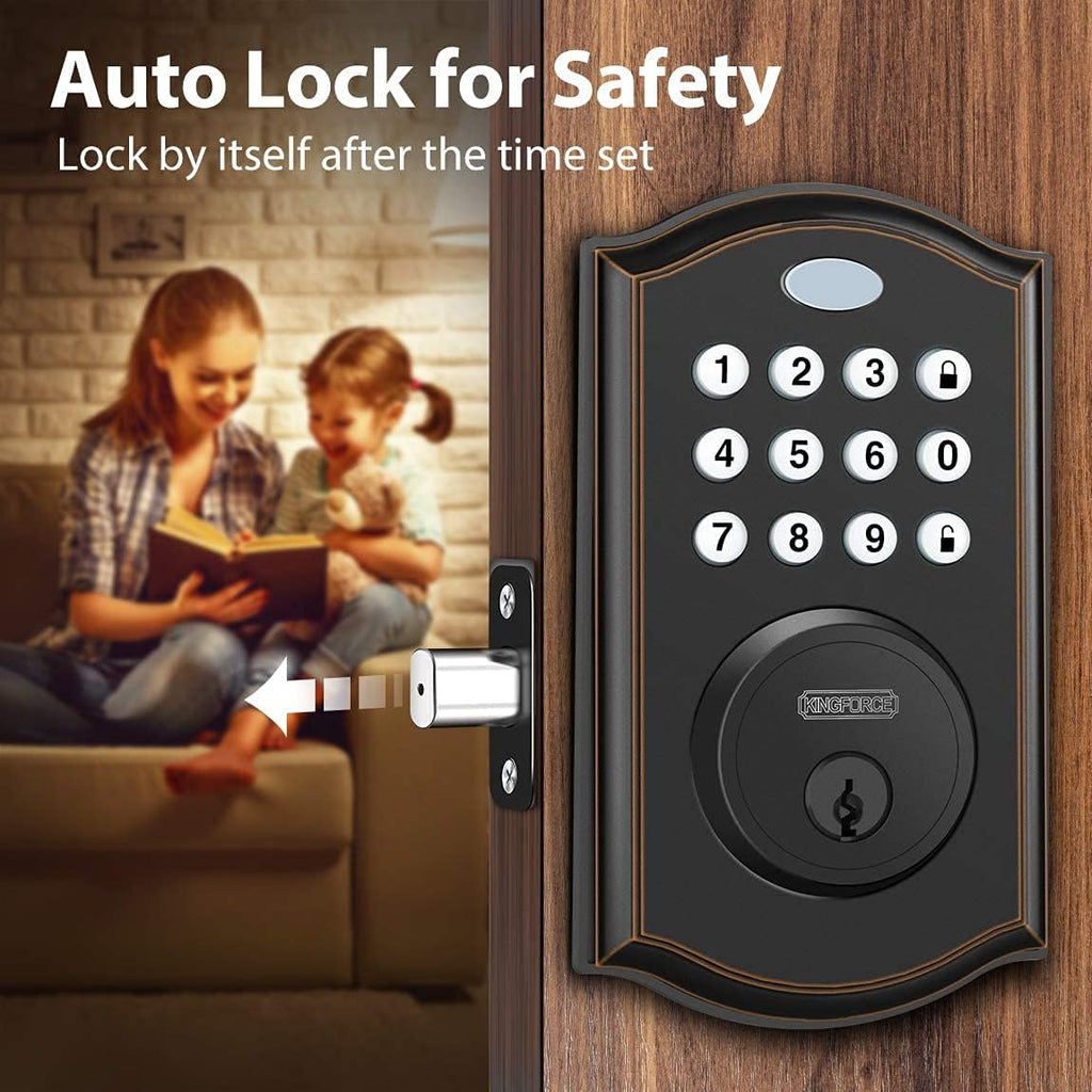 Keypad Deadbolt Lock, Keyless Entry Door Lock, Electronic Deadbolt, Pack of 2 K195