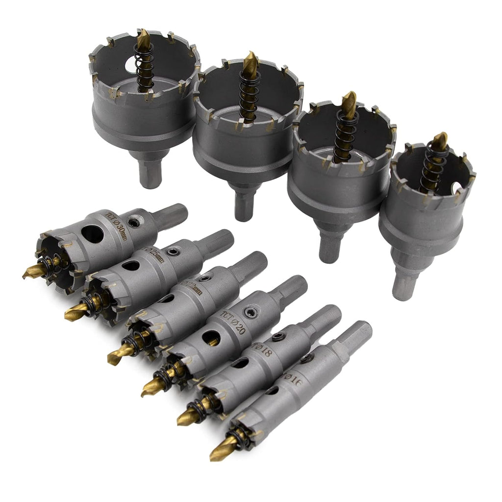 10Pcs Tungsten Carbide Tipped Hole Saw Set H141