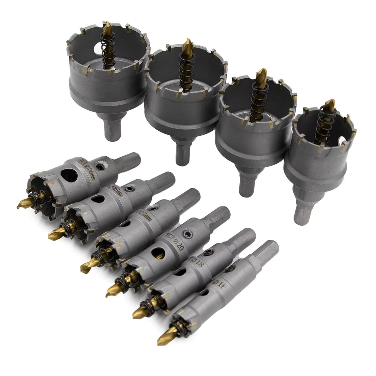 10Pcs Tungsten Carbide Tipped Hole Saw Set H141