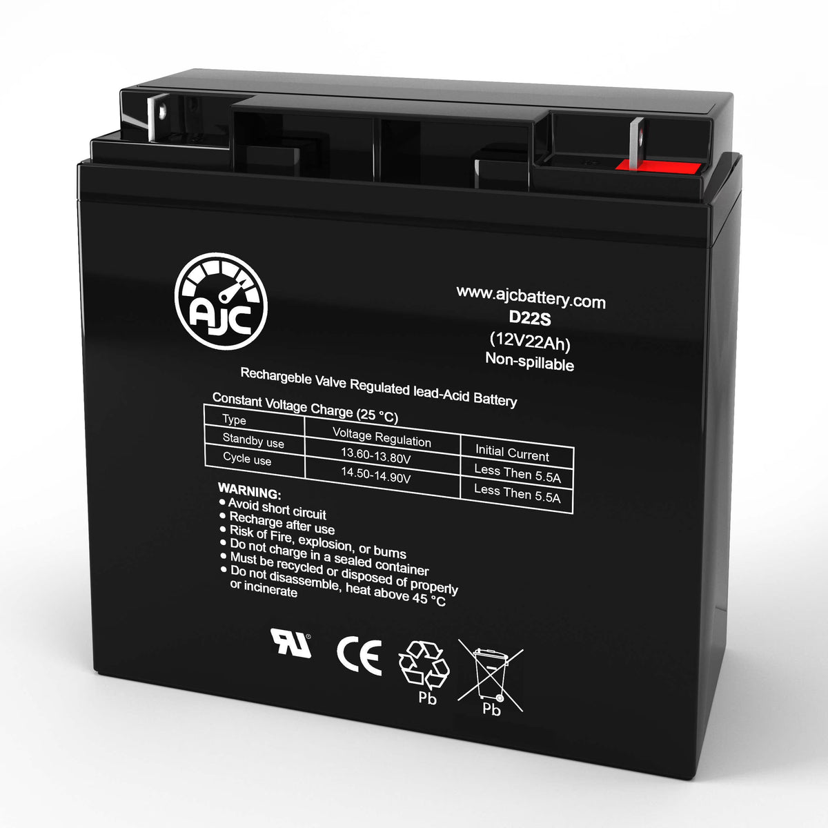 12V 22Ah Electric Scooter Battery Y7913