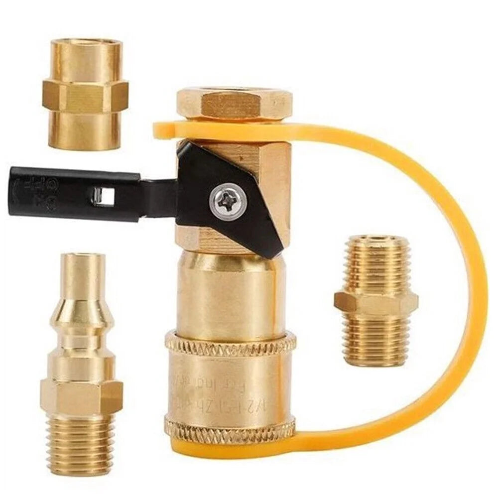 1/4" RV Propane Quick Connect Adapter Brass 5-Piece Set S598