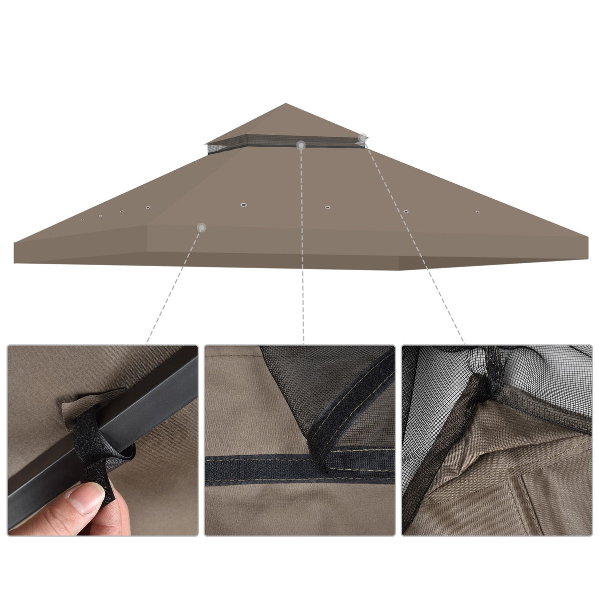 Brown Canopy Replacement 10x10ft G4351