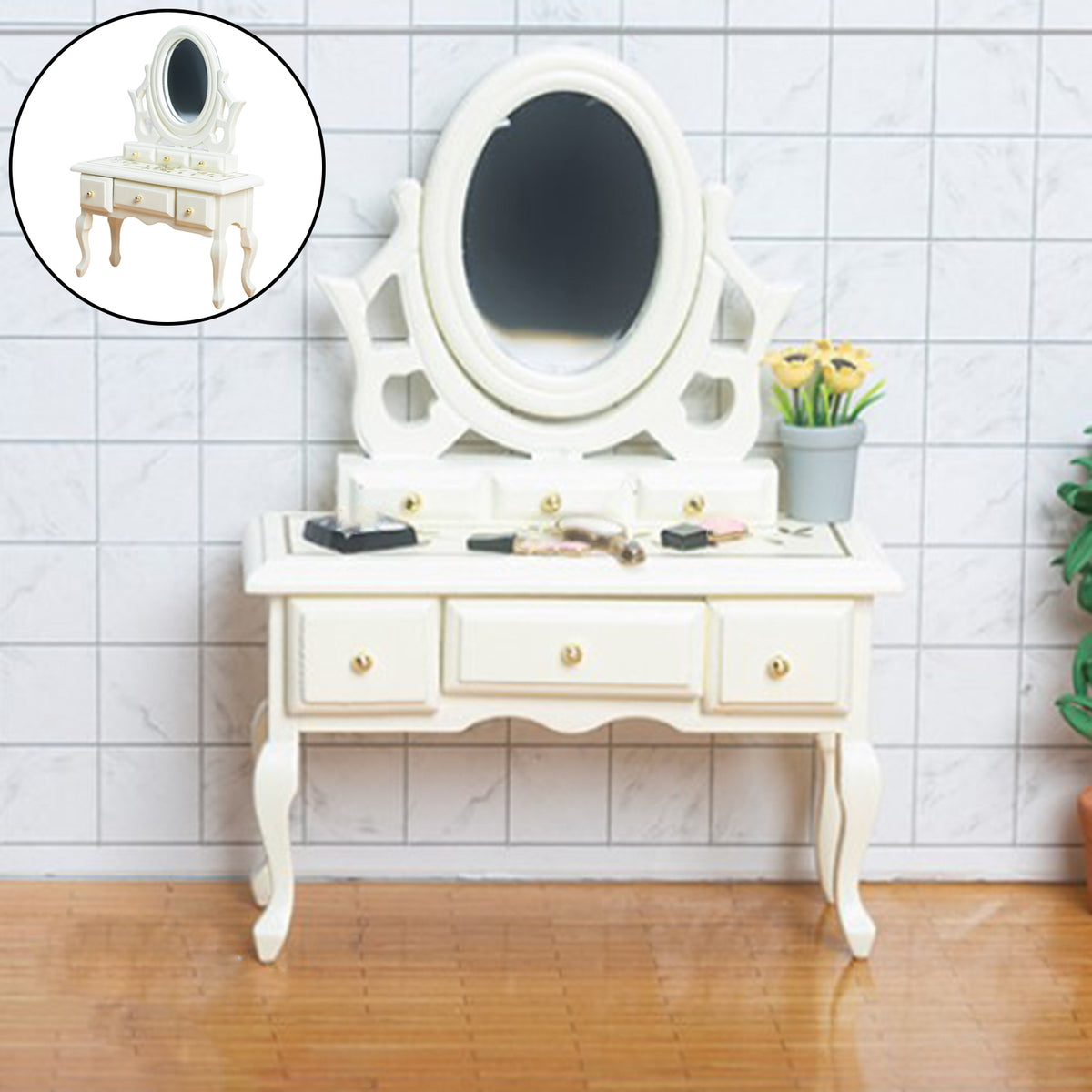 Plywood Table Vanity Dollhouse Furniture Z7325