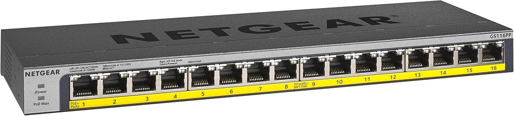 8-Port Gigabit Ethernet Unmanaged PoE Switch with 8 x PoE+ @ 123W J61592