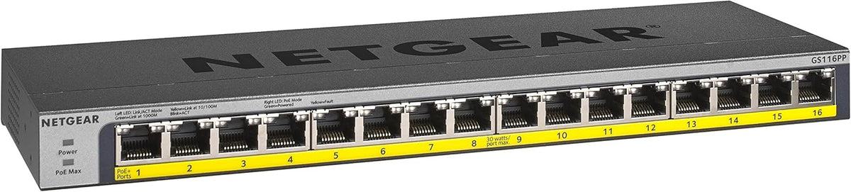 8-Port Gigabit Ethernet Unmanaged PoE Switch with 8 x PoE+ @ 123W J61592