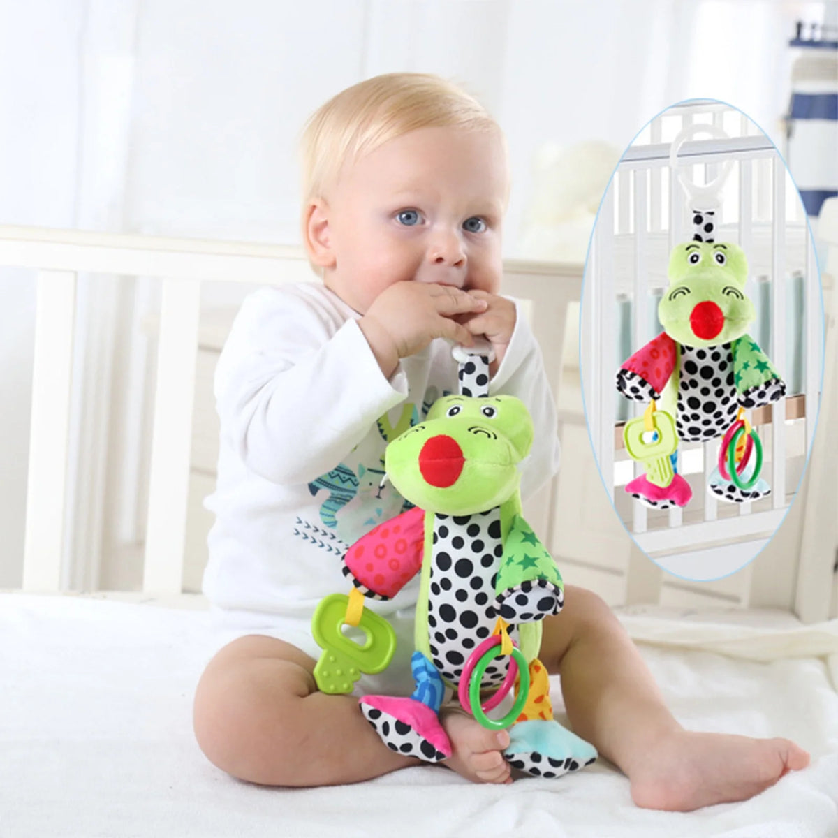 Green Baby Car Seat Toys With 32 Music And Teether D731744