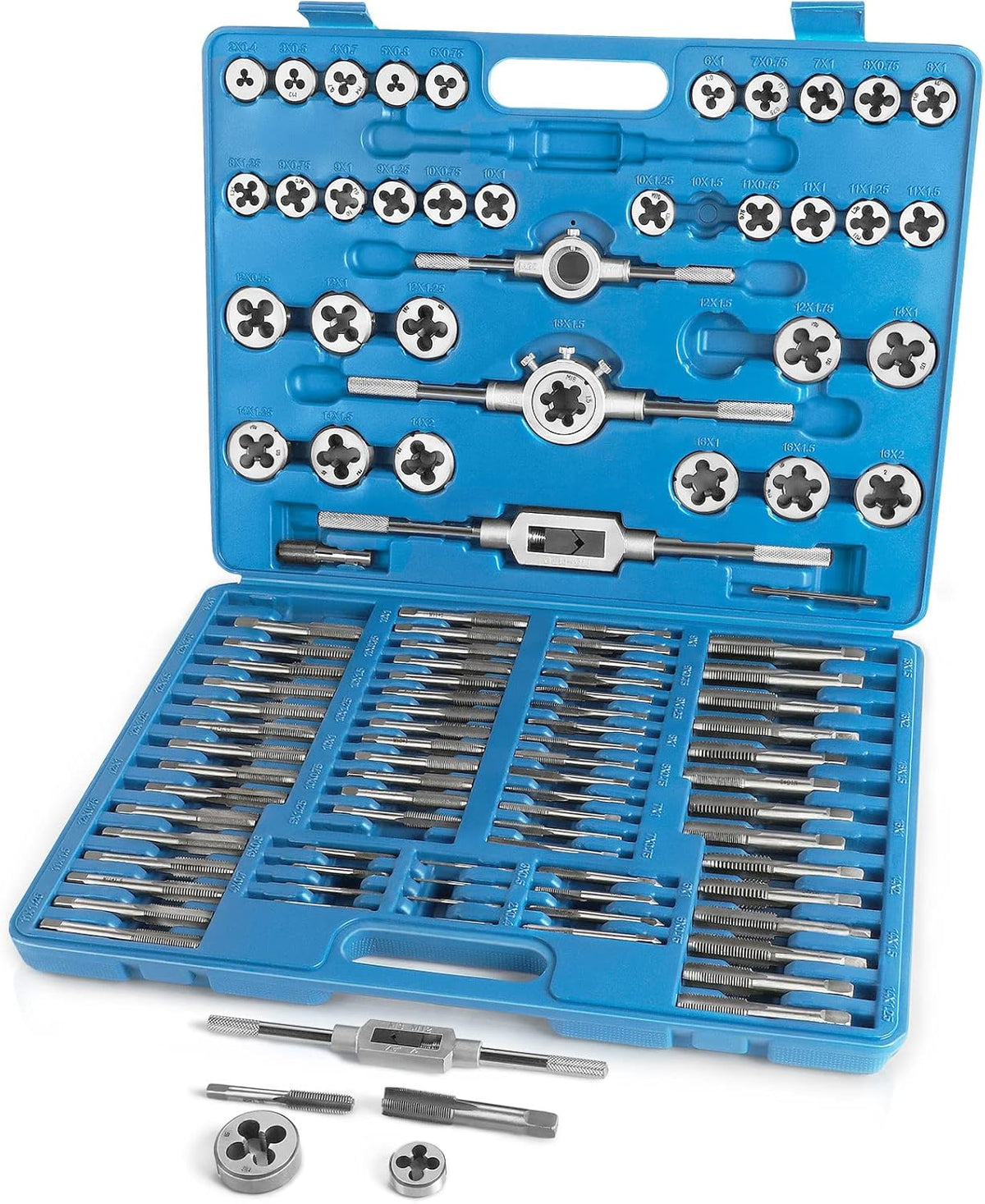 110 PCS Metric Tap and Die Set with Storage Case Y43284