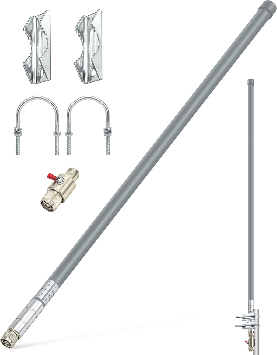 915MHz Omni-Direction Outdoor Antenna Kit with Lightning Arrester (35.8inch) T20219