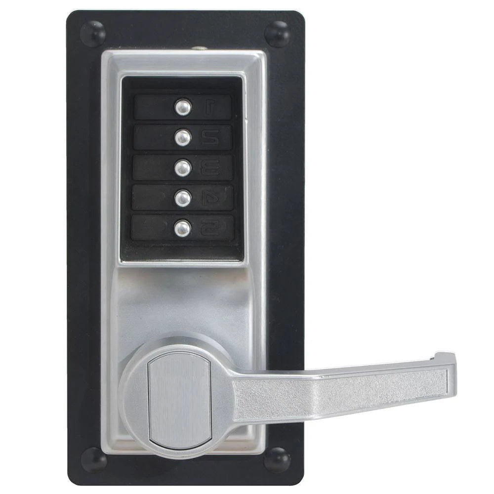 Satin Chrome Left Hand Mechanical Pushbutton Exit Trim Lever Lock X542763