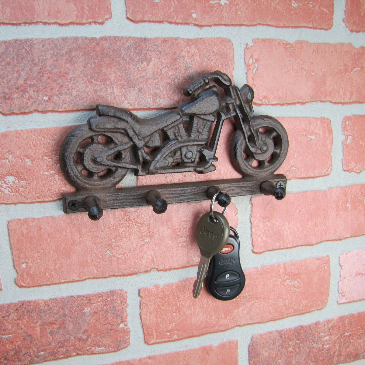 Metal Motorcycle Key Hook Keyring Holder Helmet Gear Hanger Wall Decor U144756