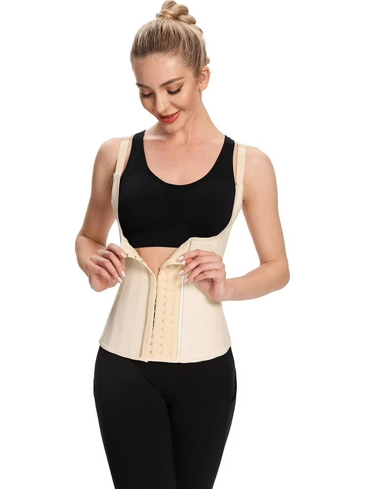 Adjustable Waist Trainer Steel Boned Corset Latex Body Shaper X629594
