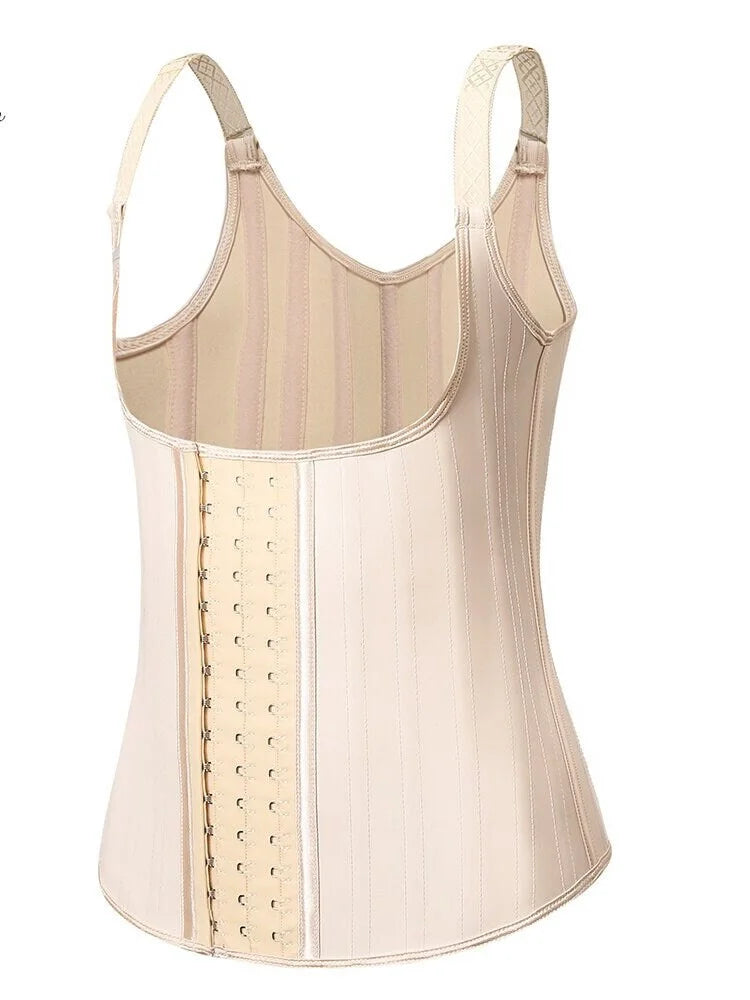Adjustable Waist Trainer Steel Boned Corset Latex Body Shaper X629594
