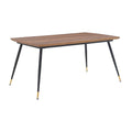 Walnut and Metal Dining Table N582952