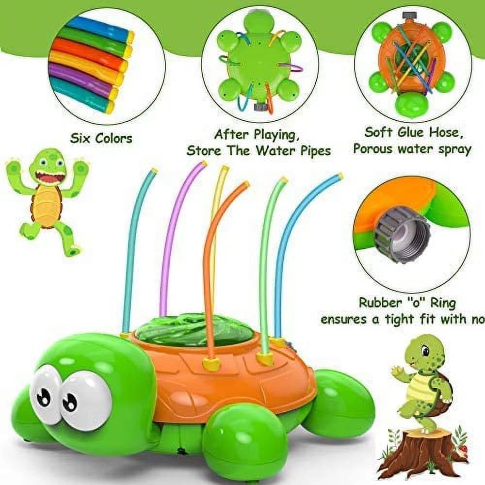 Spinning Turtle Sprinkler Toy for Garden Hose Y110