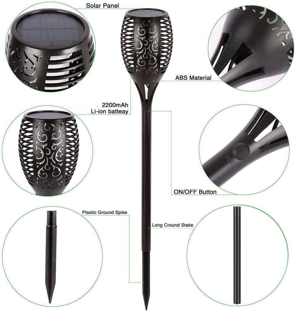 43 LED 6 Pack Solar Torch Lights J528