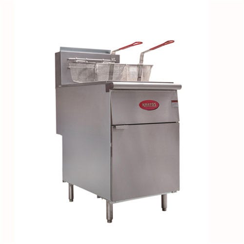 Commercial Gas Floor Fryer, Five Burners, 70 to 100 lb. Capacity K960