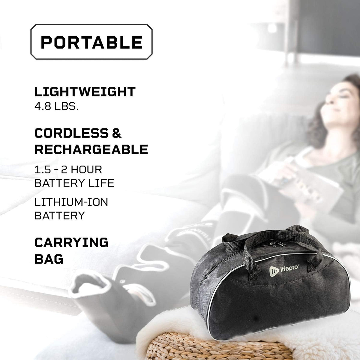Thigh, Calf and Foot Massager Machine Extra Wide Leg Compression Massager with Remote Control N74620