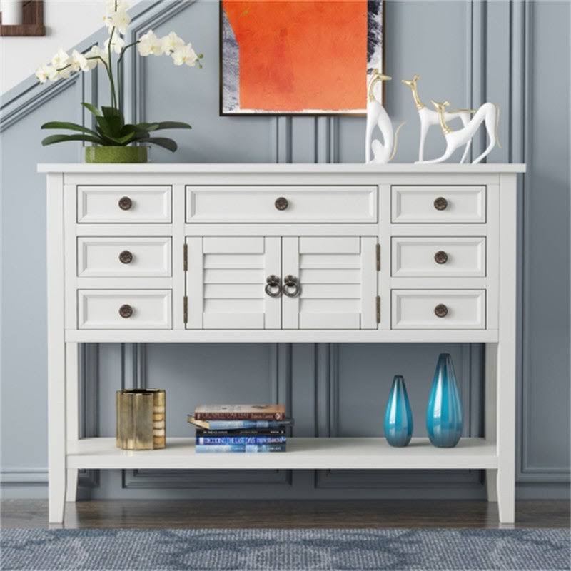Modern Console Table with 7 Drawers and 1 Cabinet R101790