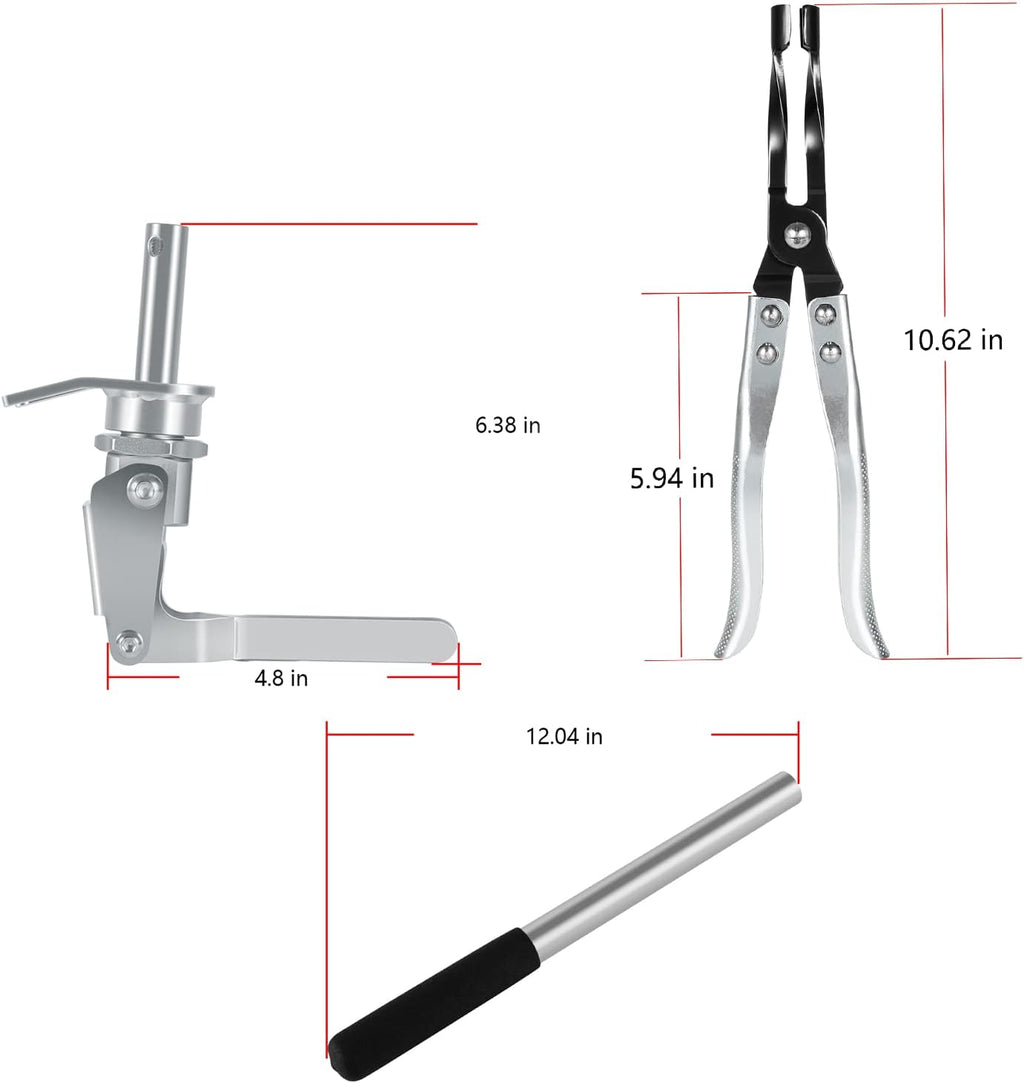 3PCS Valve Replacement Tools Set with Valve Spring Tool, Valve Holder Hose and Valve Stem Seal Pliers S854483