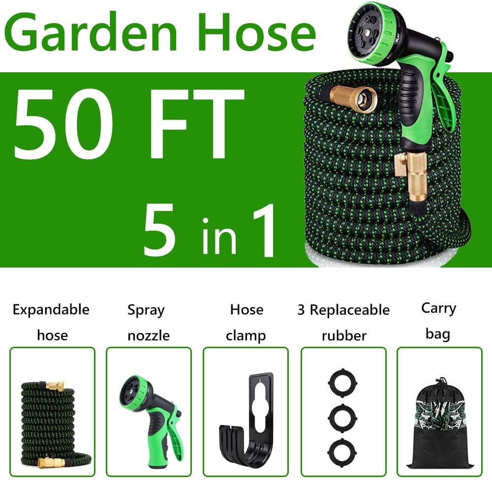 100FT Pack of 2 Expandable Garden Hose with Spray Nozzle Z620534