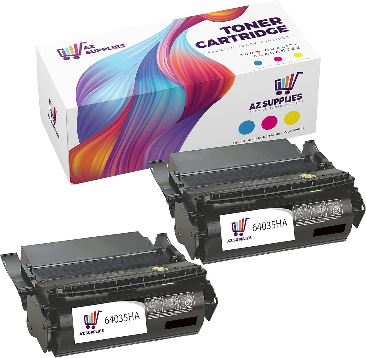 Black Toner Cartridge 2 Packs V117