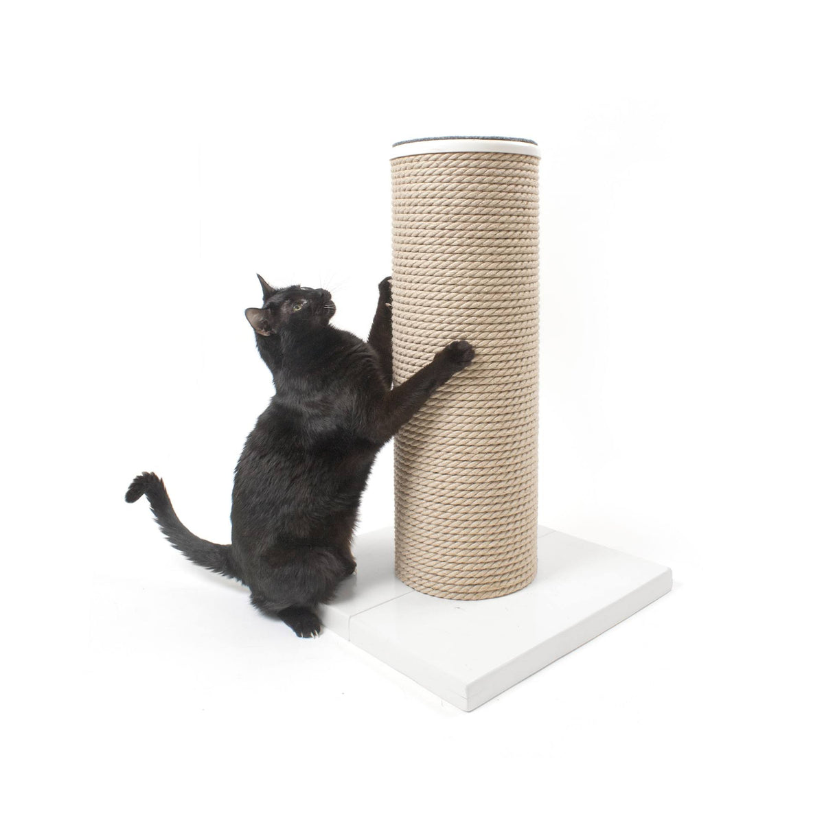 Oversized Jute Cat Scratcher and Perch, White M15580
