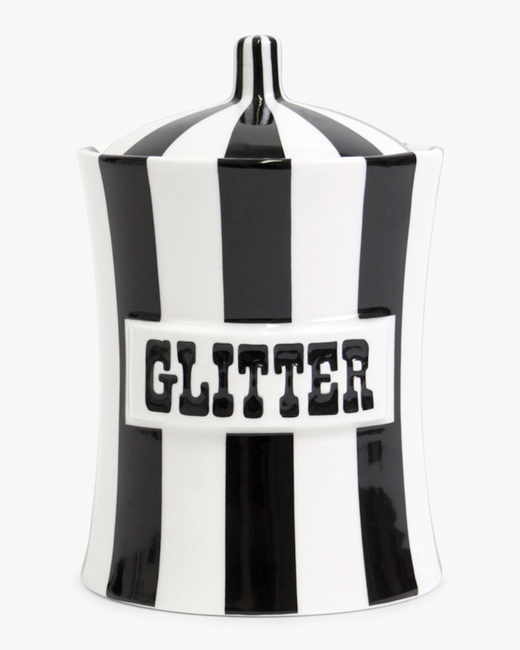Black/White Glitter Canister Z32206