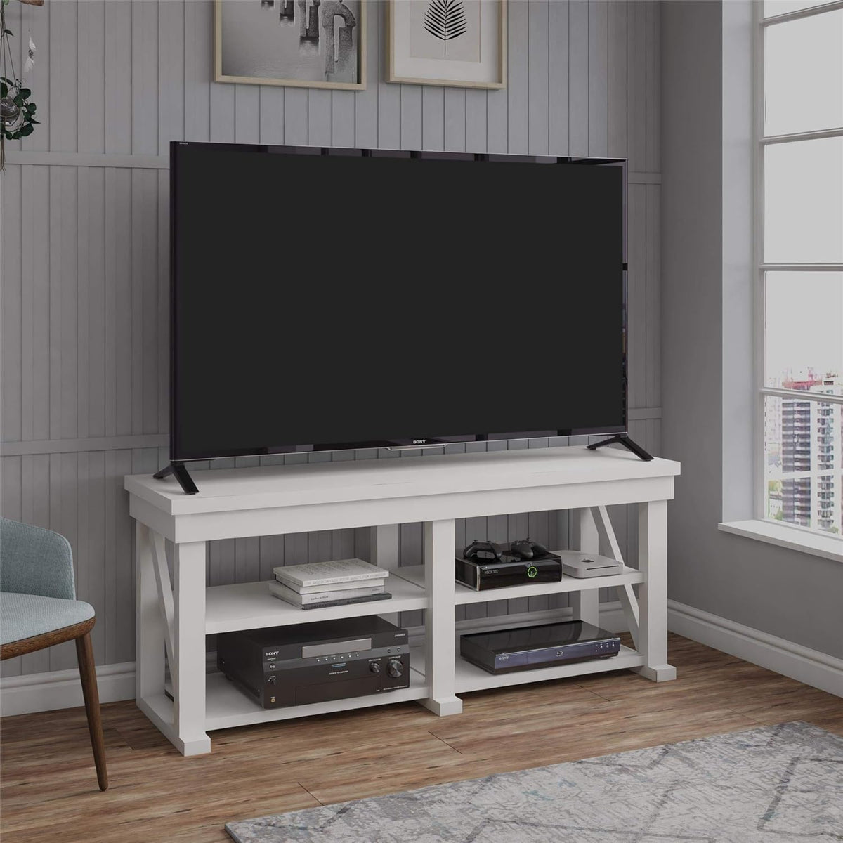 White Bookcase Room Divider K447290