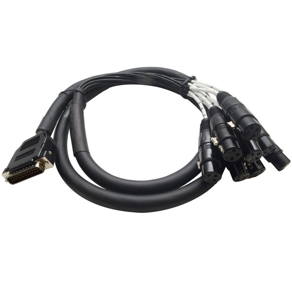 DB25 8 Channel XLR Female 5 Foot D-Sub Snake Cable W497