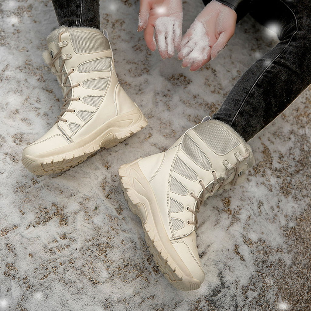 Water Proof Lace up Platform Snow Boots B5251