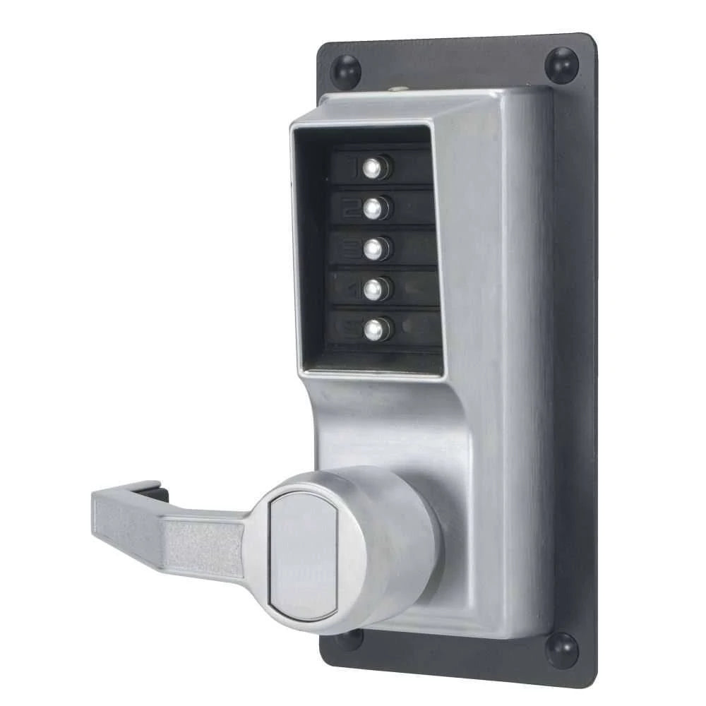 Satin Chrome Left Hand Mechanical Pushbutton Exit Trim Lever Lock X542763