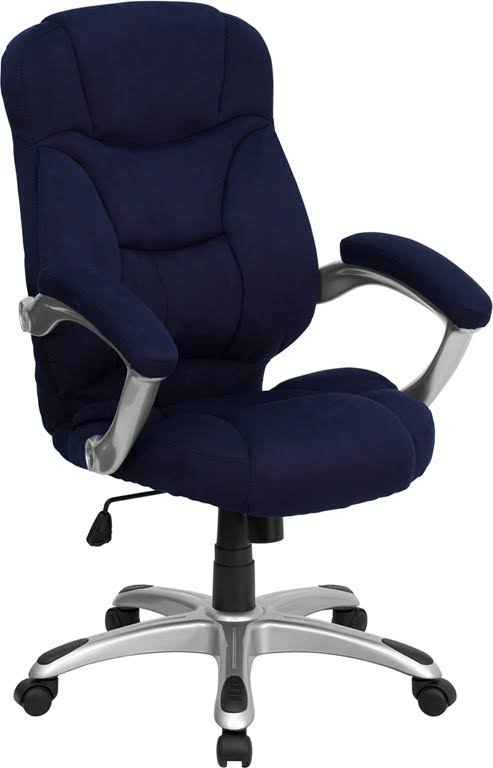 Navy Blue Microfiber High Back Office Chair W34675